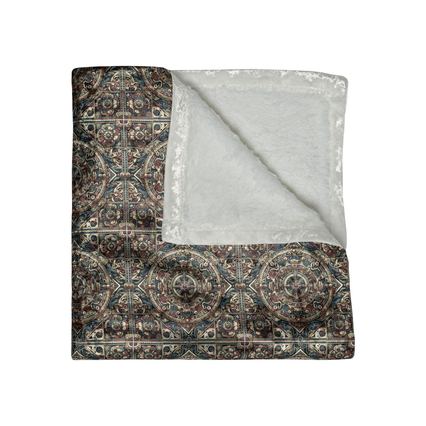 Urban Renaissance Historical Fusion With Street Edge Crushed Velvet Blanket - 8404 Design-57