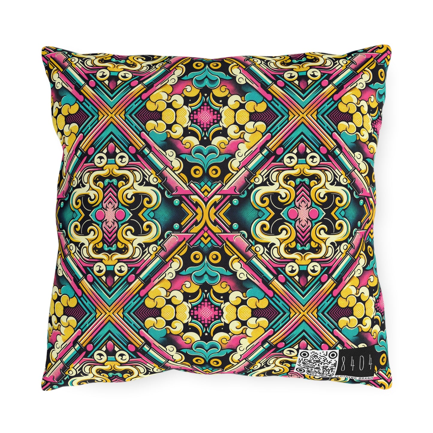Neon Pop Art Revival Pop Culture Retro Outdoor Pillow - 8404 Design-59