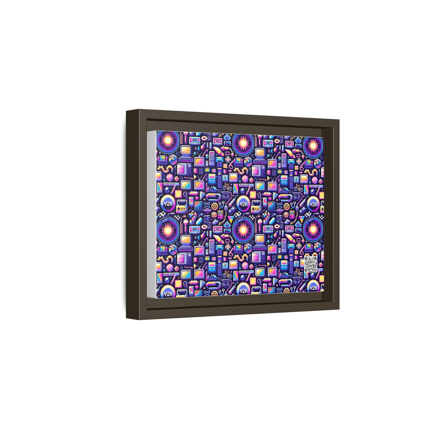 Digital Nostalgia Modern Retro Fusion Matte Canvas, Framed (multi-Color) - 8404 Design-64 B