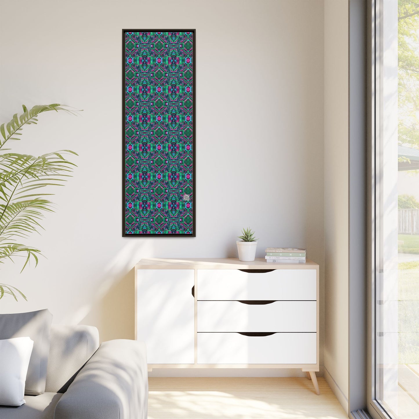 Digital Glitch Vibes Tech-Inspired Streetwear Matte Canvas, Framed (multi-Color) - 8404 Design-71 B