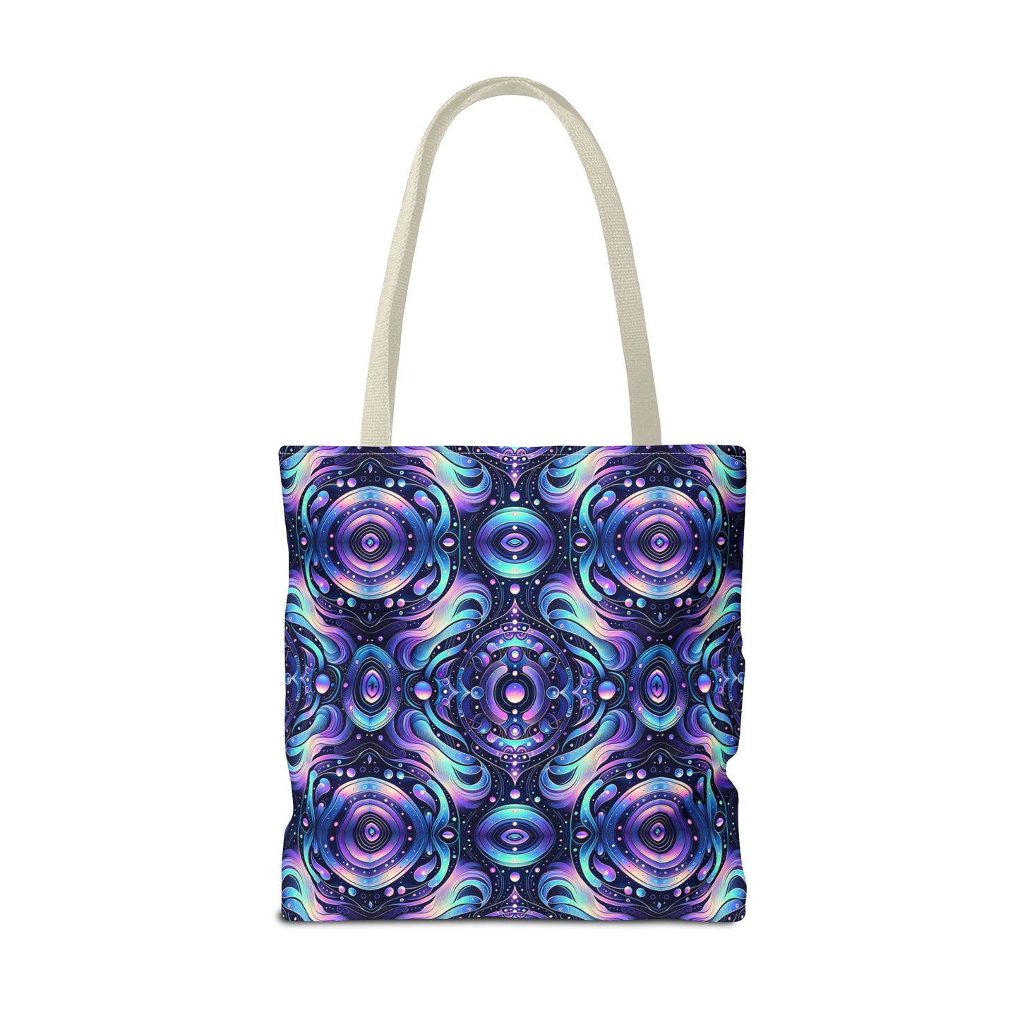 Iridescent Tech Fusion Tech-Forward Streetwear Tote Bag - 8404 Design-62