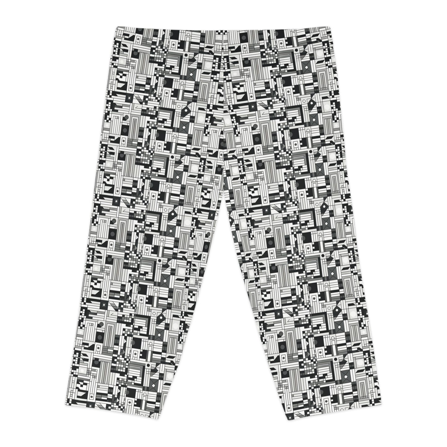 Digital Minimalism Minimalist Tech Women's Capri Leggings - 8404 Design-43