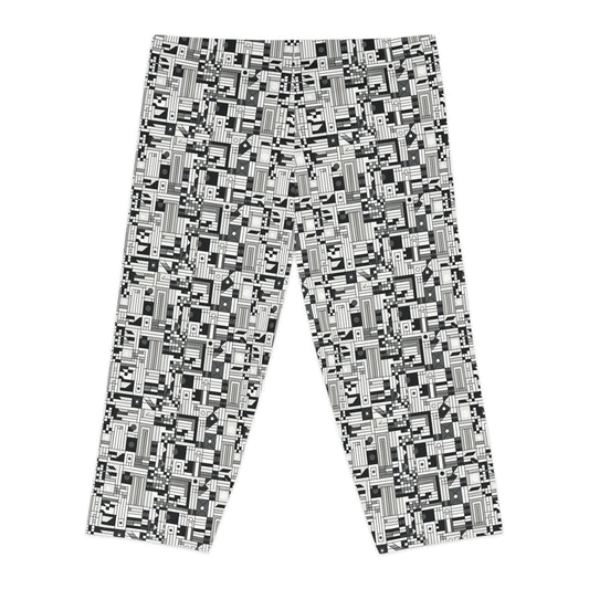Digital Minimalism Minimalist Tech Women's Capri Leggings - 8404 Design-43