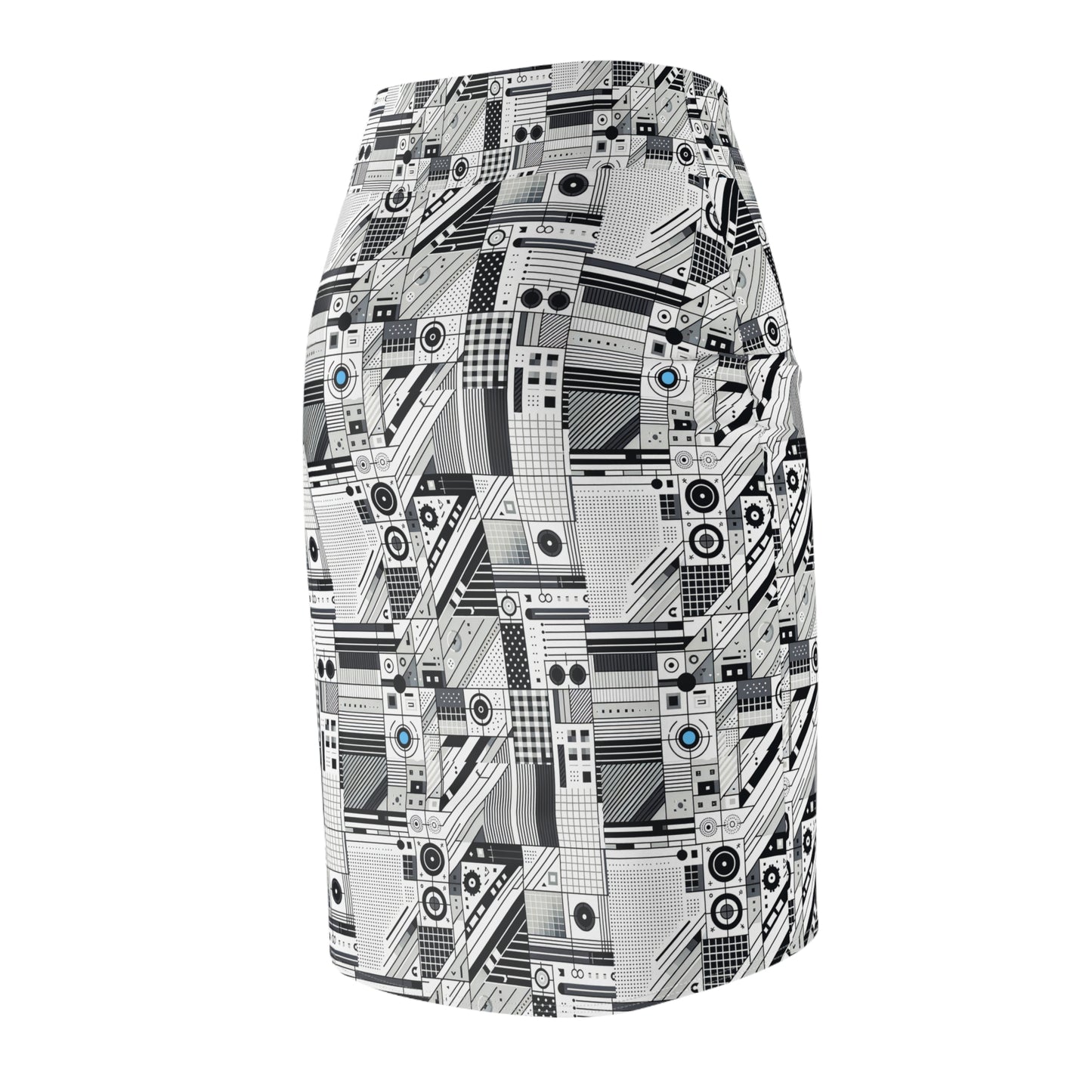 Digital Minimalism Minimalist Tech Women's Pencil Skirt - 8404 Design-52