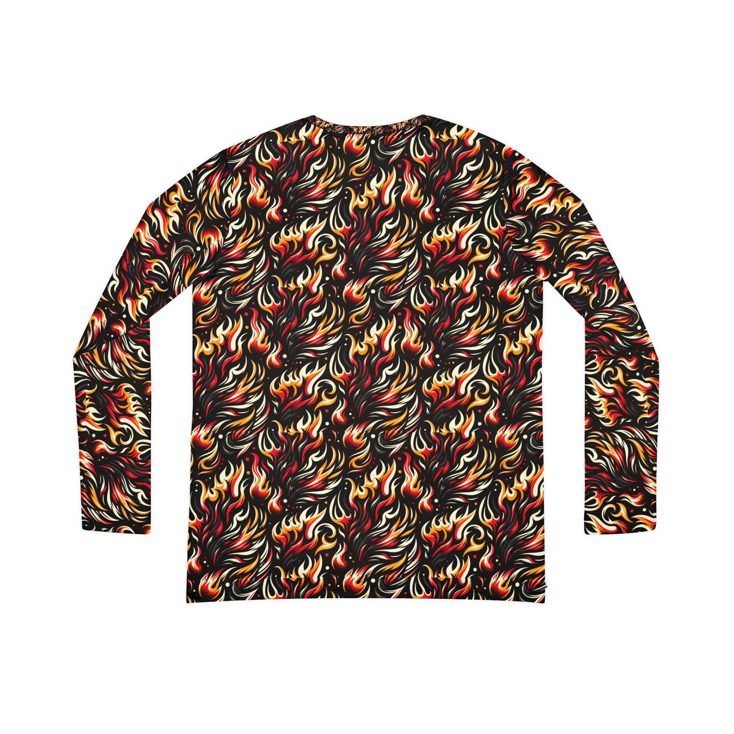 Fire & Flames Bold Streetwear Statement Women's Long Sleeve V-Neck Shirt - 8404 Design-60