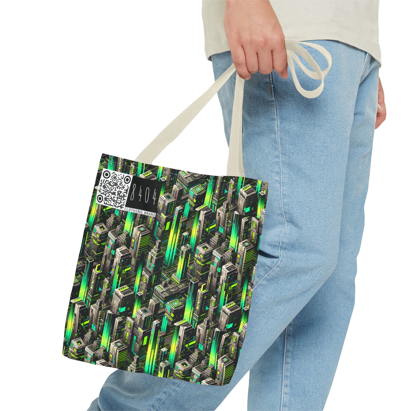 Digital Rebellion Tech-Forward Streetwear Tote Bag - 8404 Design-63