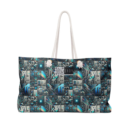 Tech-Infused Futurism Sleek Tech Edge Weekender Bag - 8404 Design-48