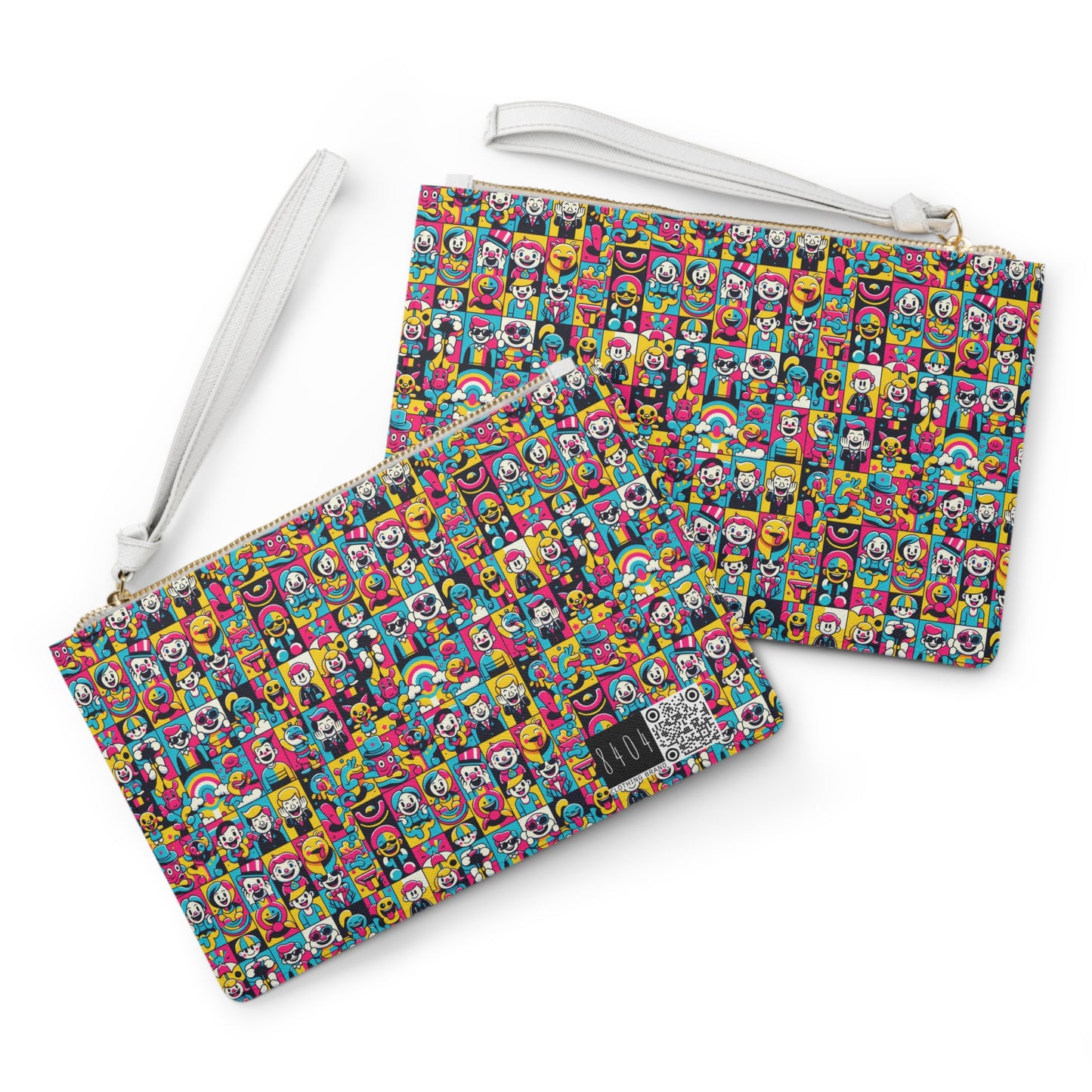 Neon Pop Playful Pop Culture Mashup Clutch Bag - 8404 Design-60