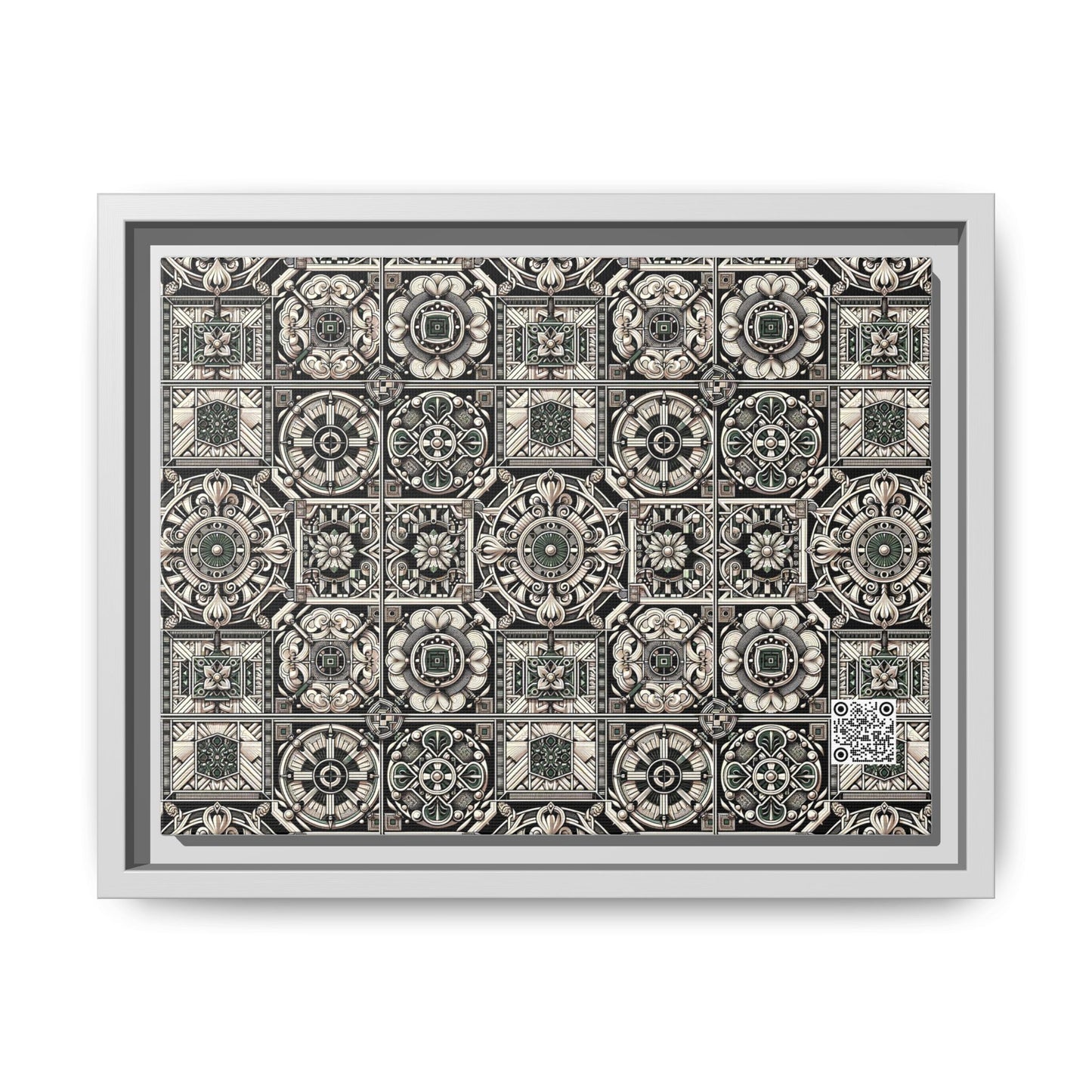 Cyber Garden Party Tech Garden Extravaganza Matte Canvas, Framed (multi-Color) - 8404 Design-45 A