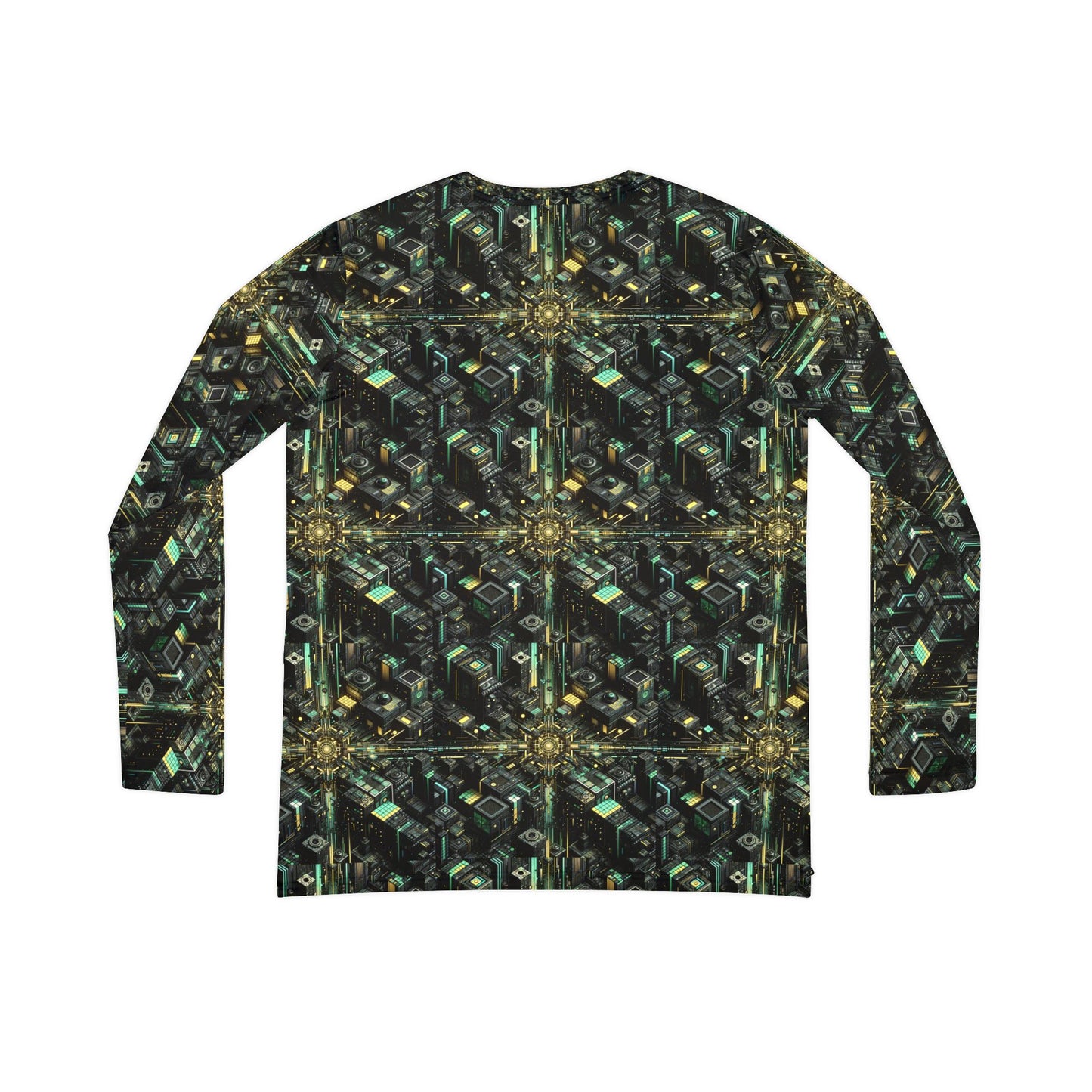 Tech Noir Graphics Tech-Inspired Streetwear Women's Long Sleeve V-Neck Shirt - 8404 Design-66