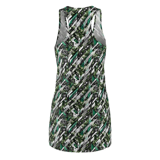 Tech Camo Fusion Tech-Forward Streetwear With a Futuristic Edge Women's Cut & Sew Racerback Dress - 8404 Design-63