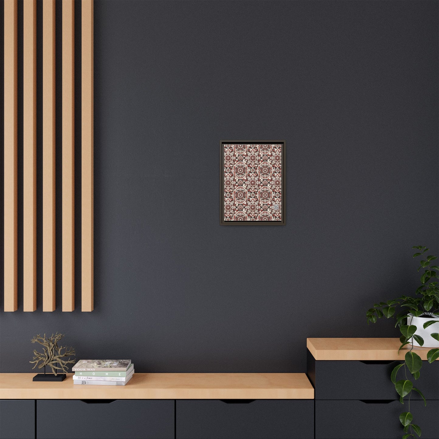 Neo Jomon Sculptural Aesthetics Artisanal Streetwear Matte Canvas, Framed (multi-Color) - 8404 Design-55 A