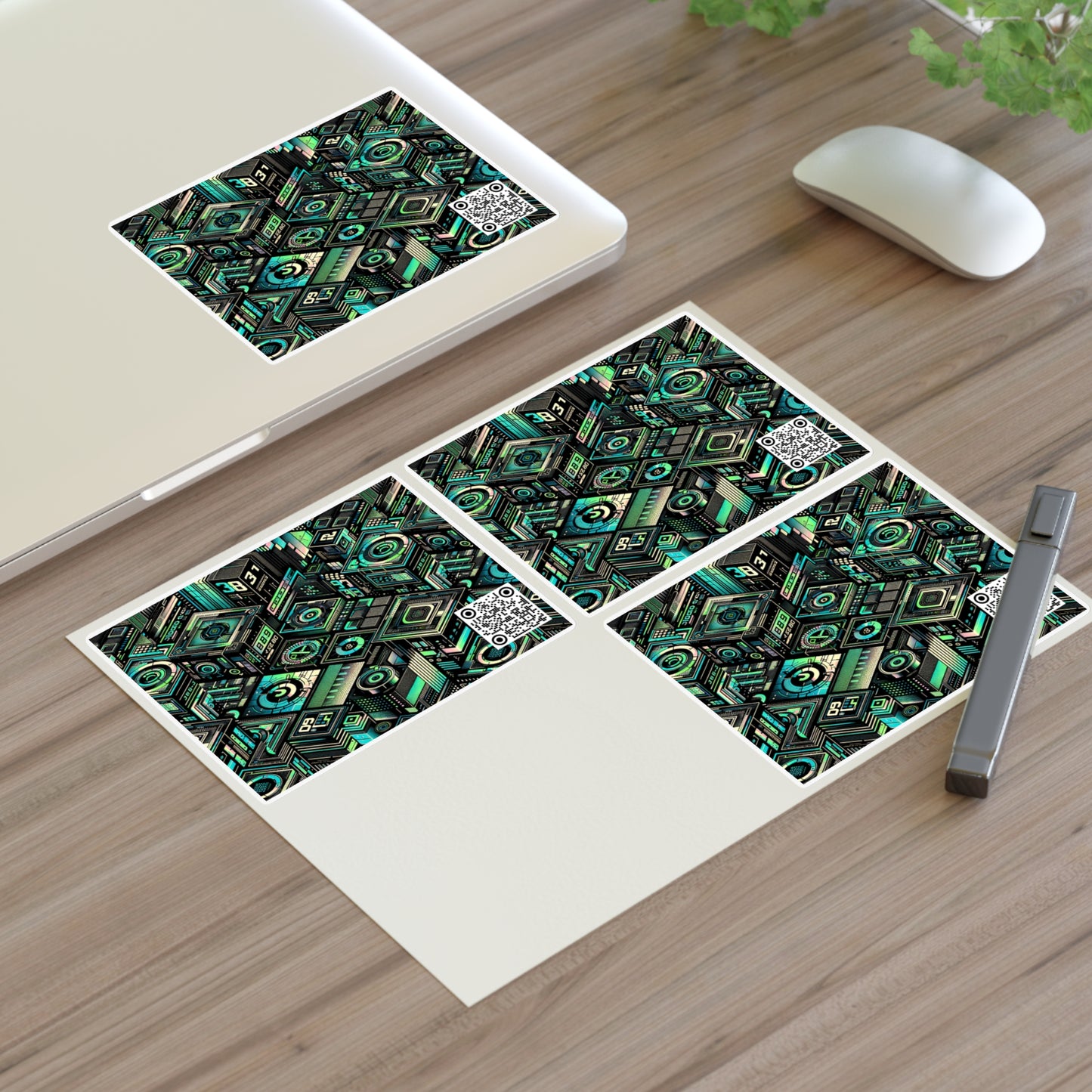 Tech-Inspired Graphic Tees Tech-Forward Streetwear Sticker Sheets - 8404 Design-56