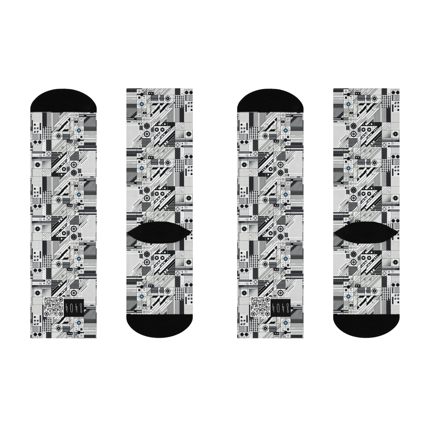 Digital Minimalism Minimalist Tech Cushioned Crew Socks - 8404 Design-52