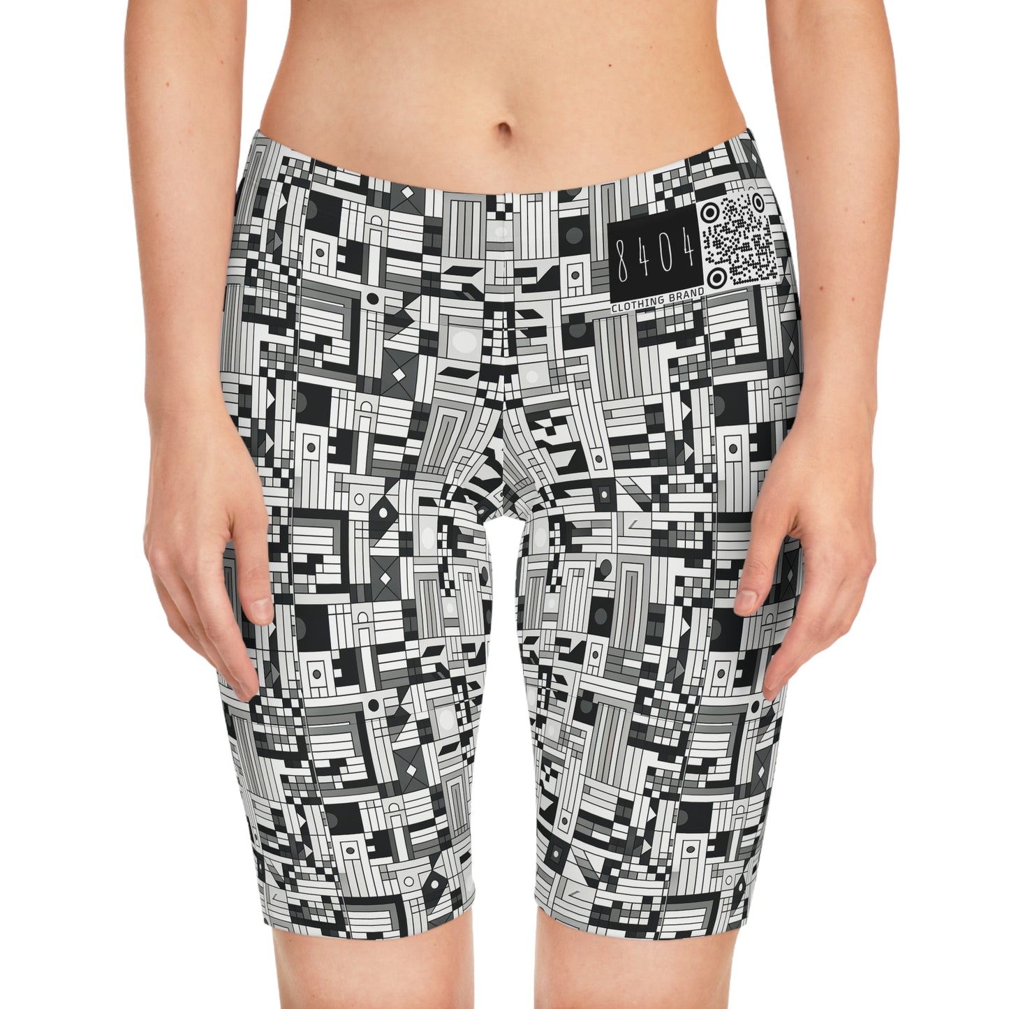 Digital Minimalism Minimalist Tech Women's Bike Shorts - 8404 Design-43