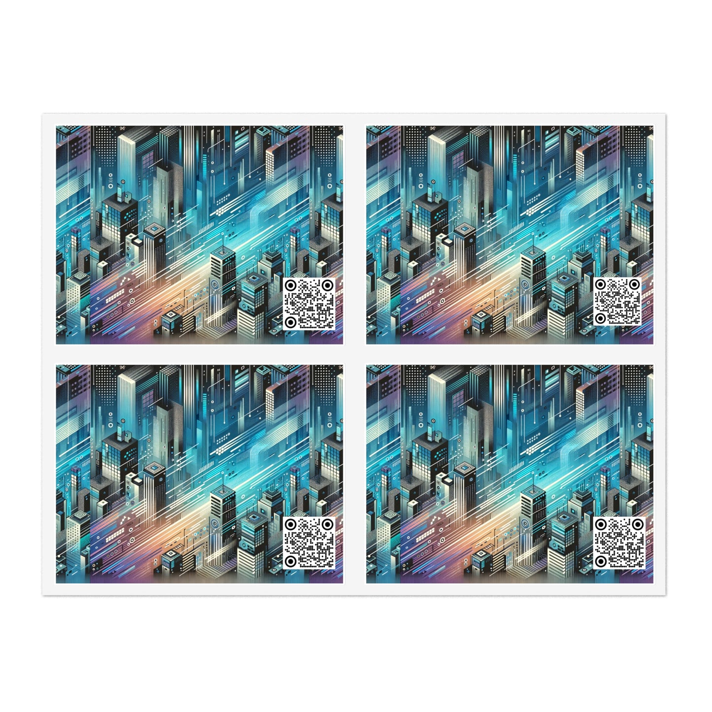Digital Motion Futuristic Tech Sticker Sheets - 8404 Design-58