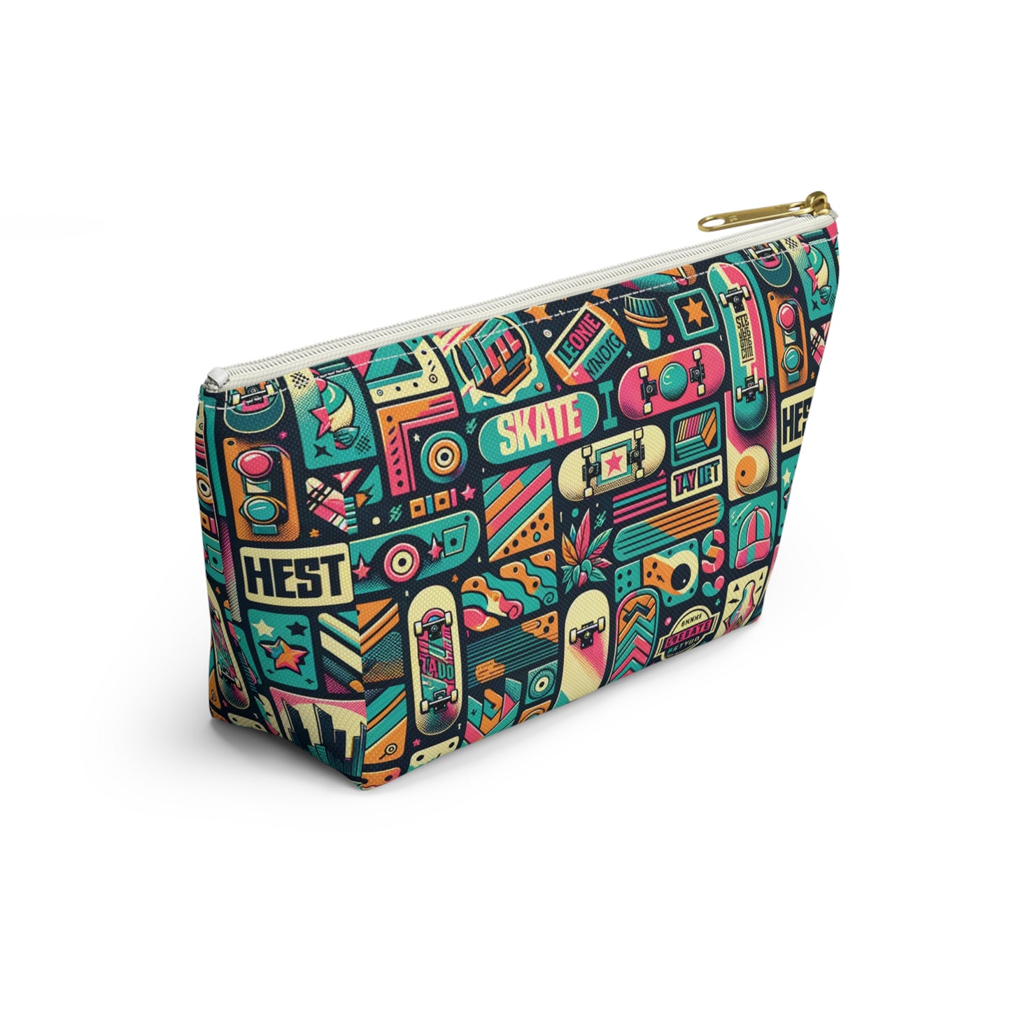 Skate Culture Revival Urban Retro Cool Accessory Pouch W T-Bottom - 8404 Design-61
