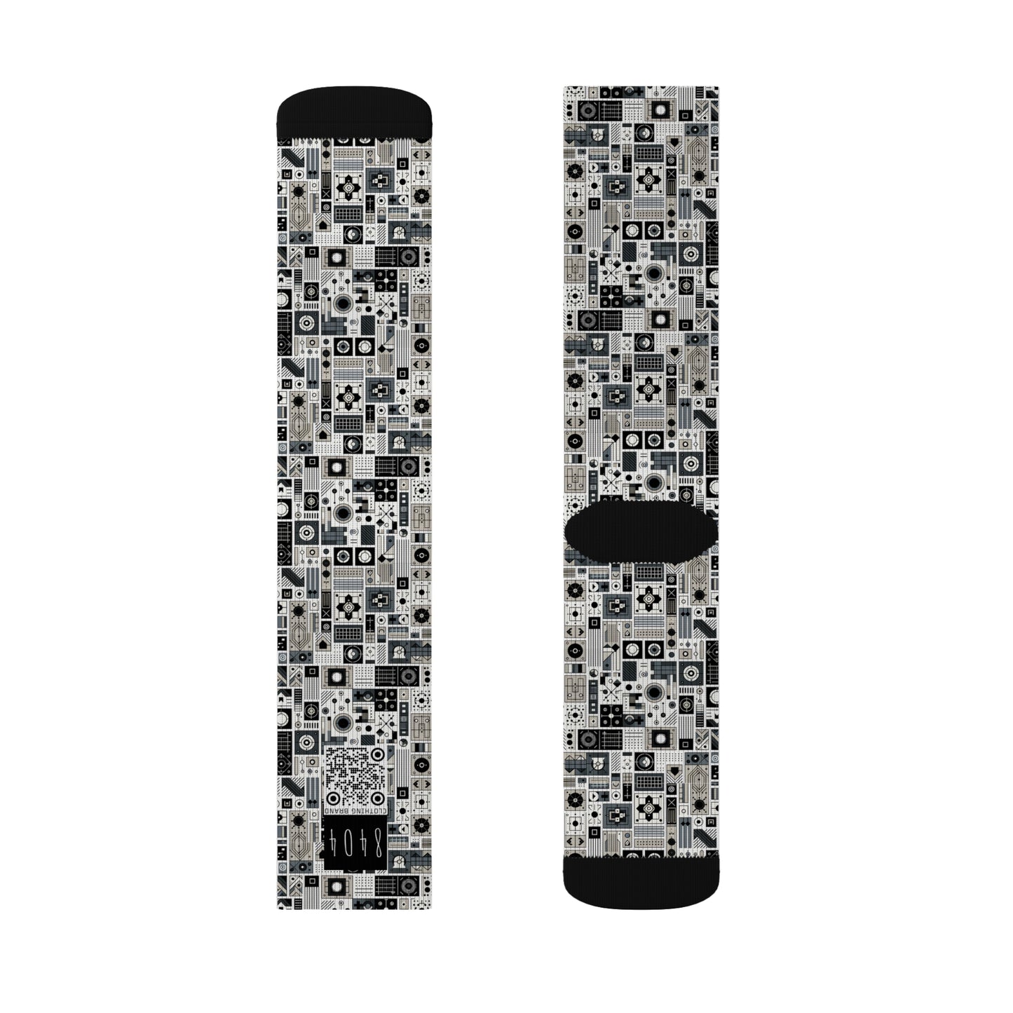 Digital Minimalism Minimalist Tech Sublimation Socks - 8404 Design-45