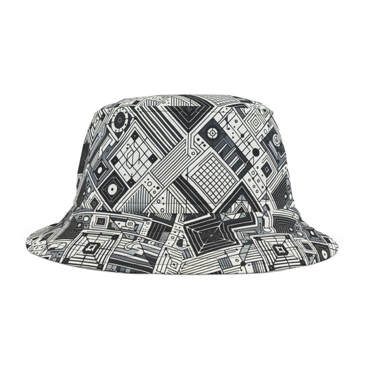 Digital Minimalism Minimalist Tech Bucket Hat - 8404 Design-40