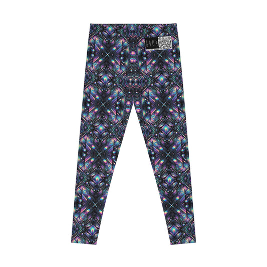 Galactic Hues Tech-Forward Cosmic Fusion Stretch Leggings - 8404 Design-58