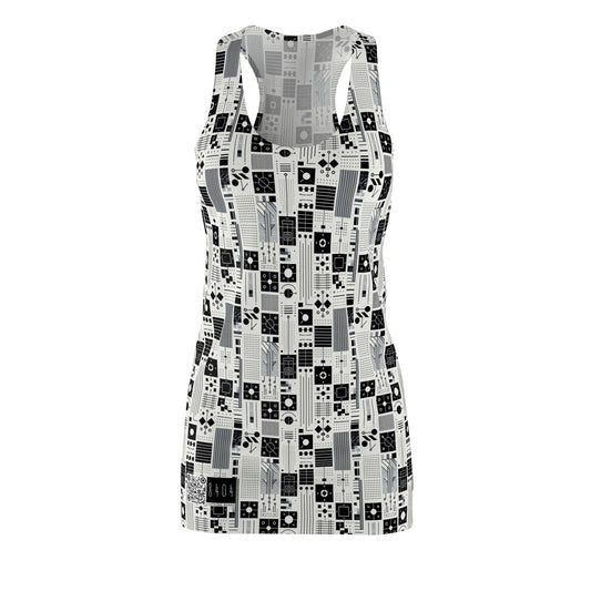 Digital Minimalism Minimalist Tech Women's Cut & Sew Racerback Dress - 8404 Design-54