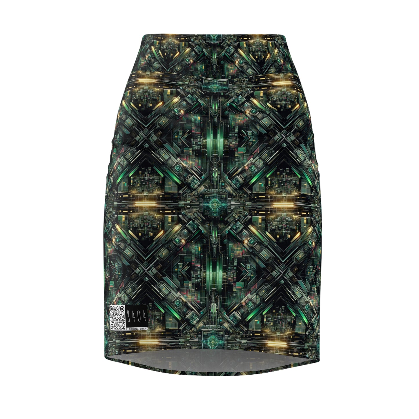Tech Noir Graphics Tech-Inspired Streetwear Women's Pencil Skirt - 8404 Design-56