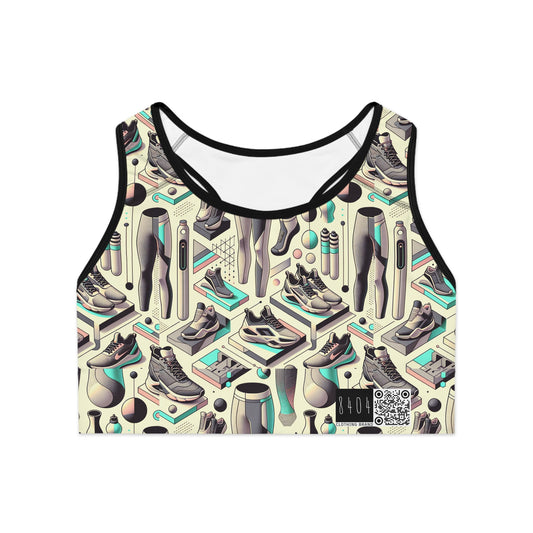 Tech-Infused Athleisure Futuristic Athletic Tech Sports Bra - 8404 Design-44