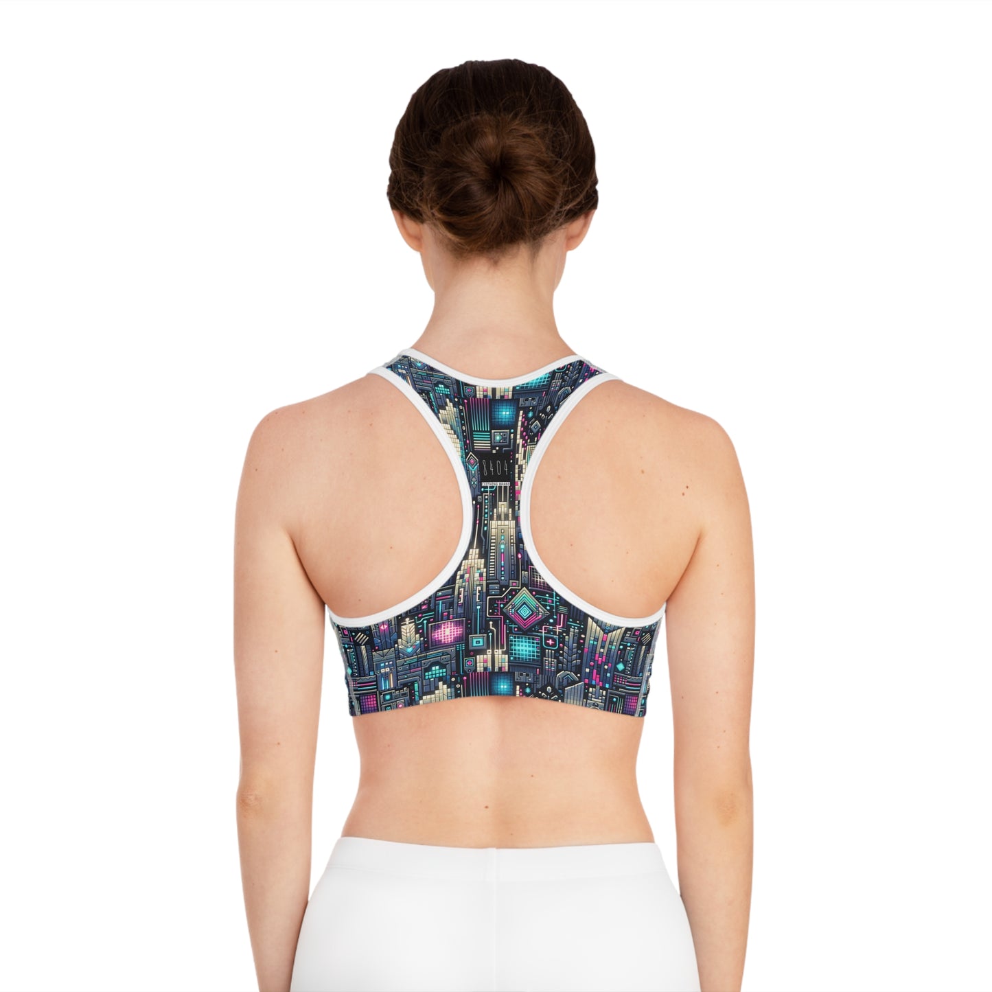 Digital Renaissance Tech-Forward Maximalism Sports Bra - 8404 Design-56