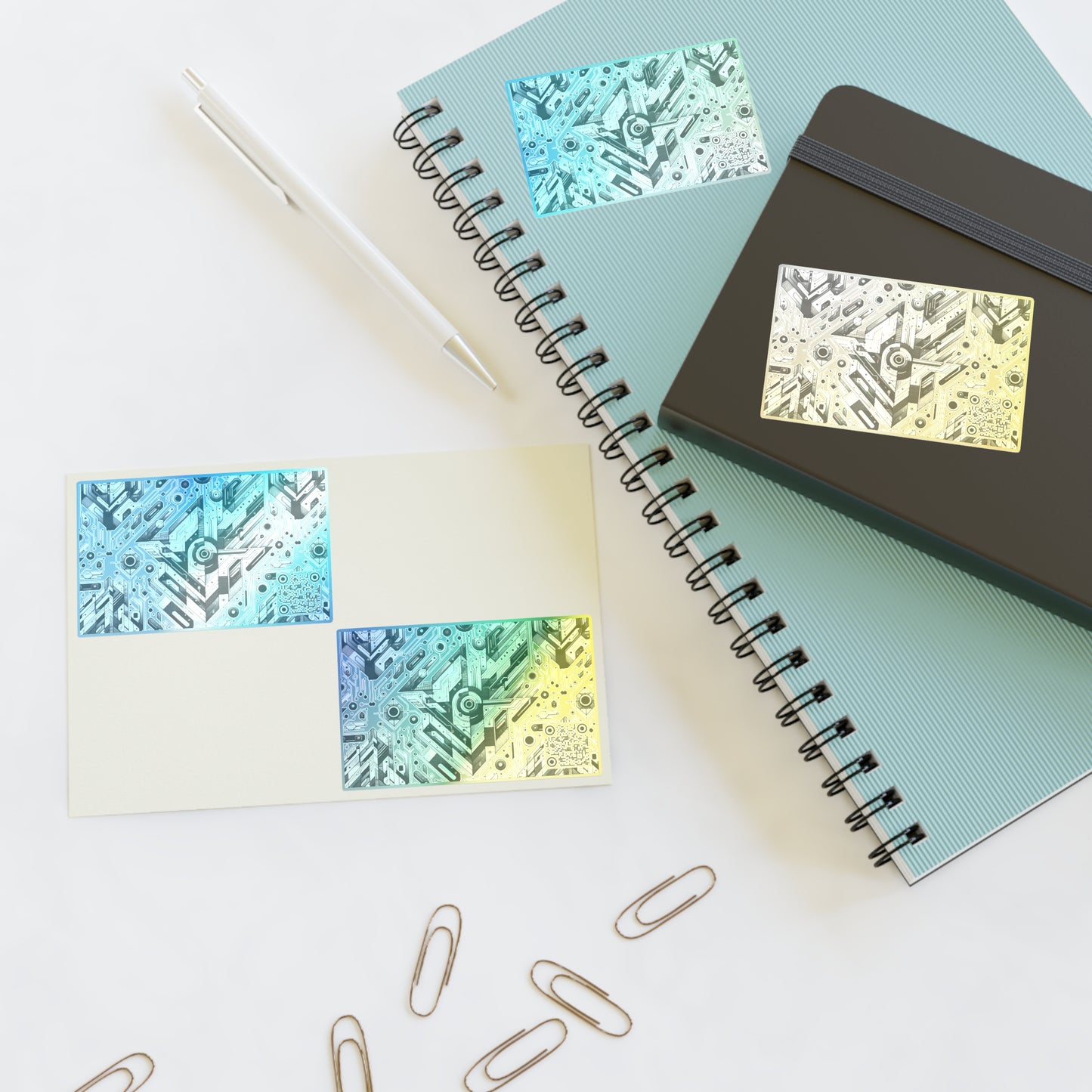 Tech-Infused Streetwear Tech-Forward Minimalism Sticker Sheets - 8404 Design-51