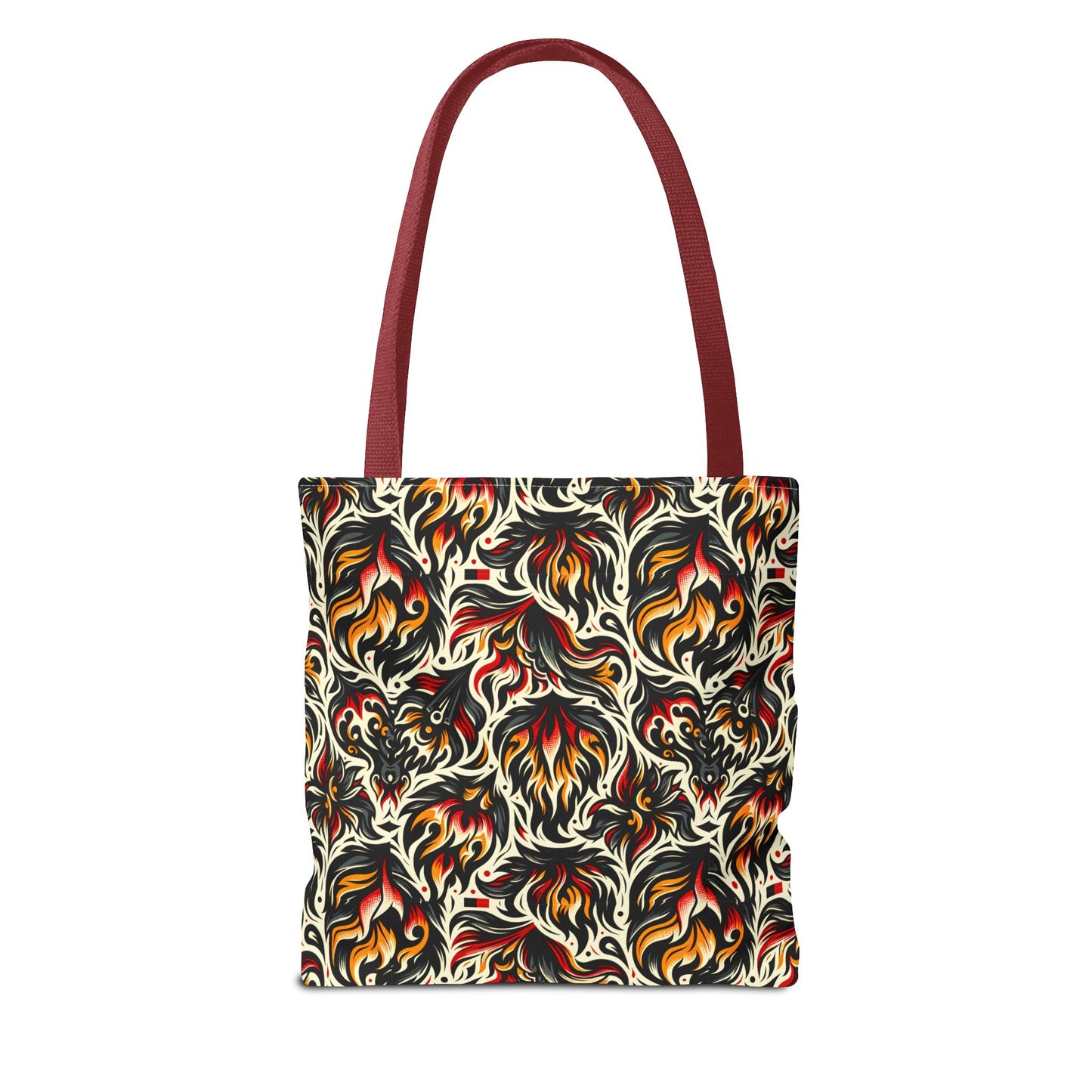 Fire & Flames Bold Streetwear Statement Tote Bag - 8404 Design-57