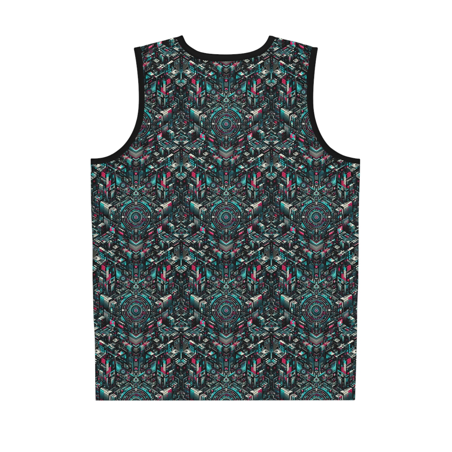 Digital Rebellion Tech-Inspired Streetwear Basketball Jersey - 8404 Design-54