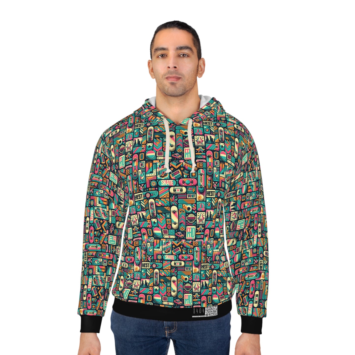 Skate Culture Revival Urban Retro Cool Pullover Hoodie - 8404 Design-61