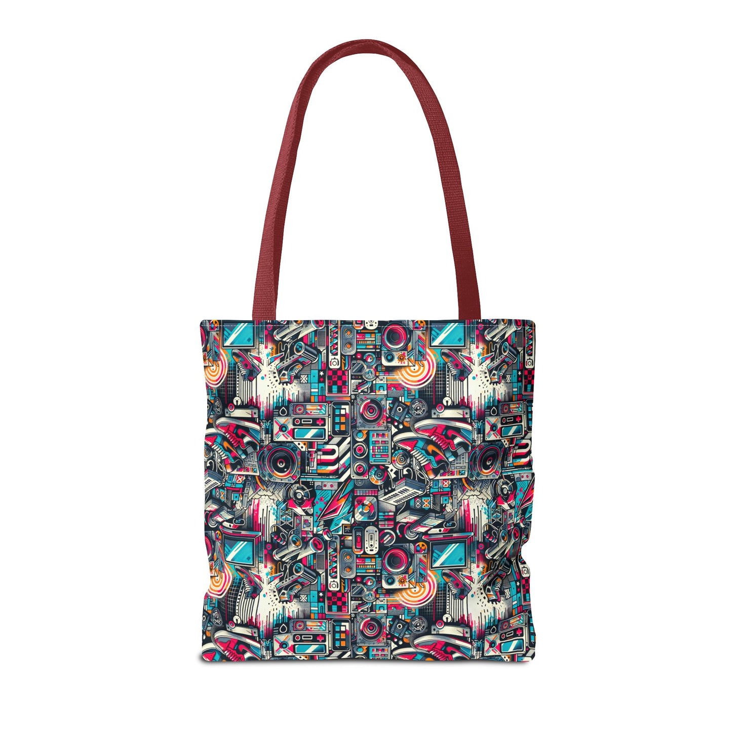 Urban Graffiti Fusion Eclectic Street Art Meets Modern Tech Culture Tote Bag - 8404 Design-50