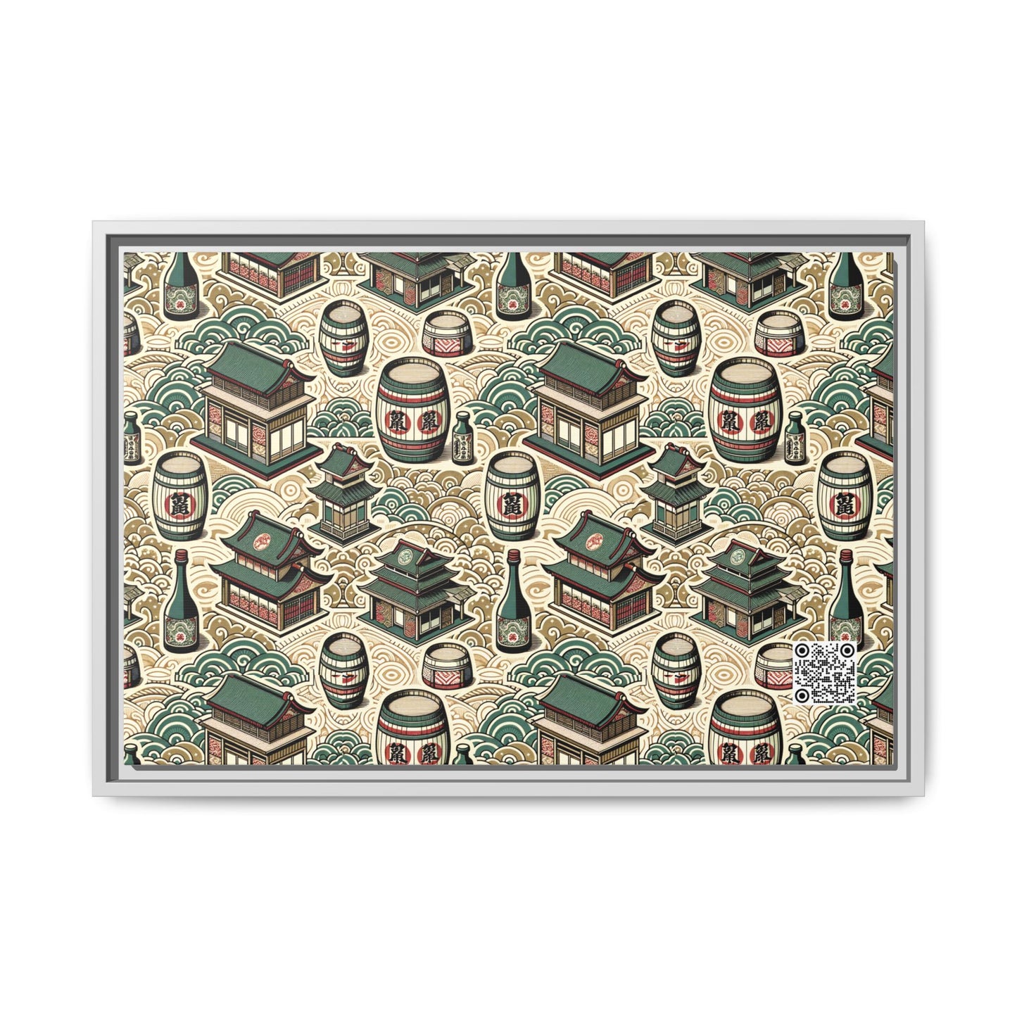 Cultural Artisanal Fusion Contemporary Cultural Elegance Matte Canvas, Framed (multi-Color) - 8404 Design-68 B