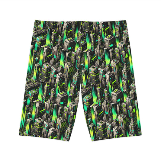 Digital Rebellion Tech-Forward Streetwear Women's Bike Shorts - 8404 Design-63