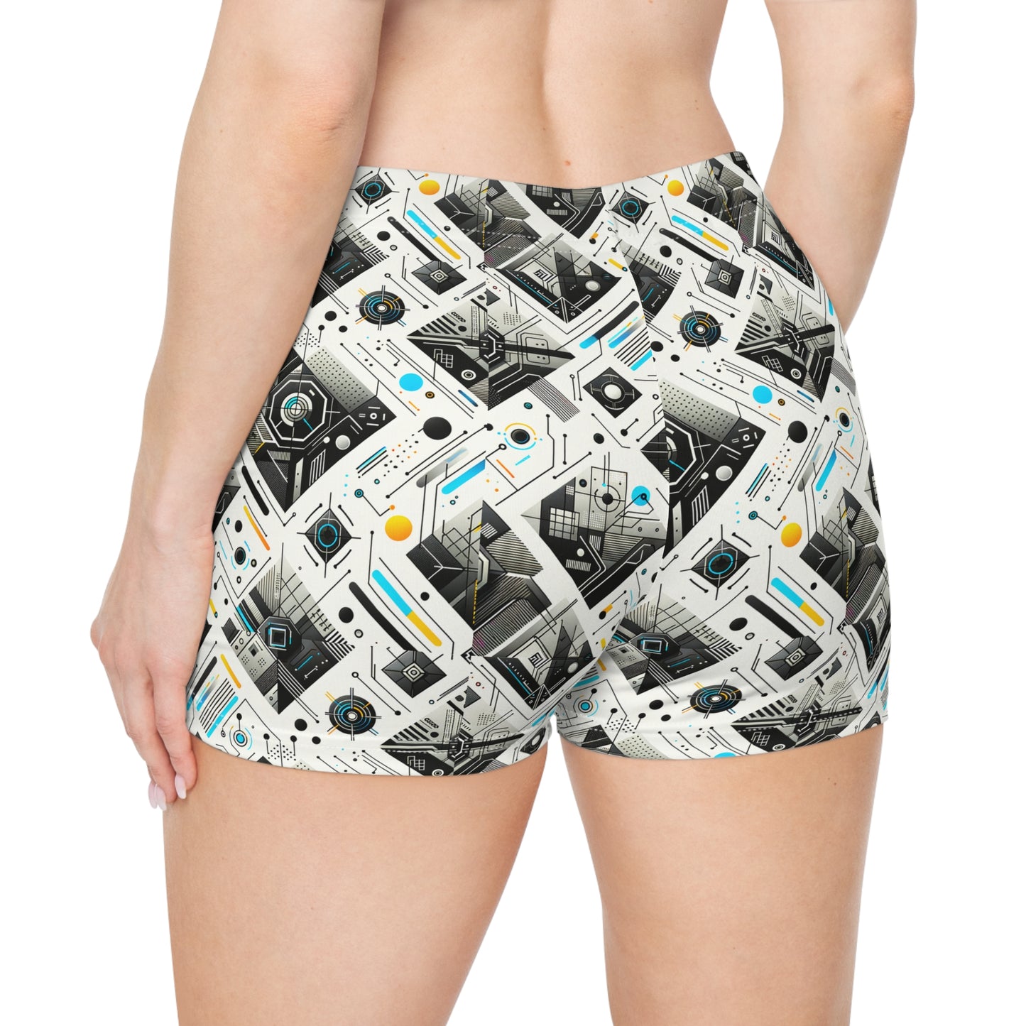 Tech Minimalism Minimalist Tech Women's Shorts - 8404 Design-47