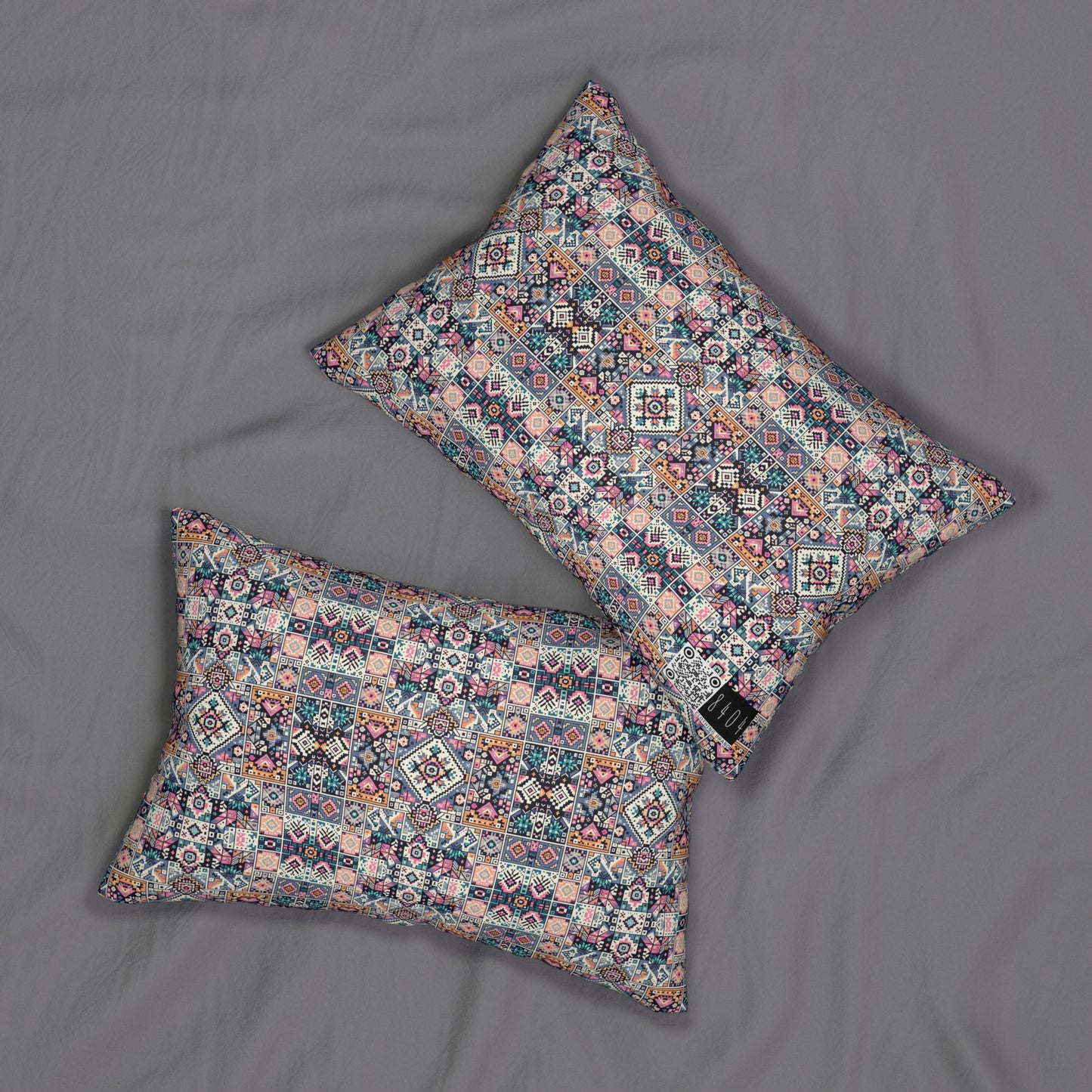 Spun Polyester Lumbar Pillow - 8404 Design-01 B