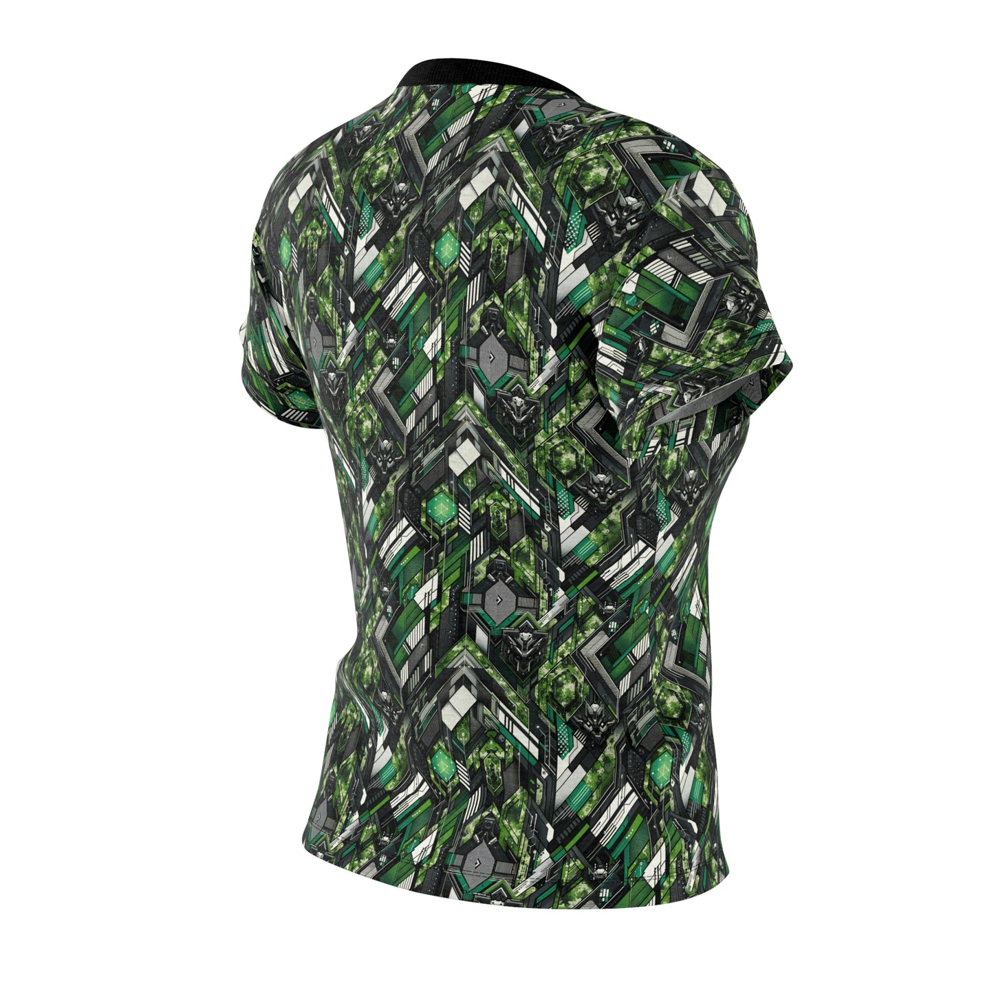 Tech Camo Fusion Tech-Forward Streetwear With a Futuristic Edge Women's Cut & Sew Tee - 8404 Design-58