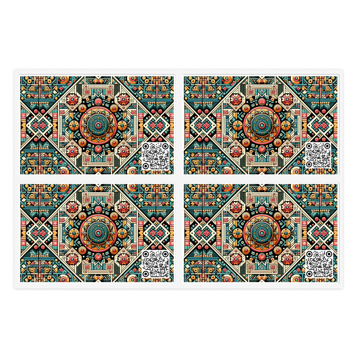 Cultural Fusion Tech Blend of Cultural Heritage With Tech-Inspired Elements Sticker Sheets - 8404 Design-74