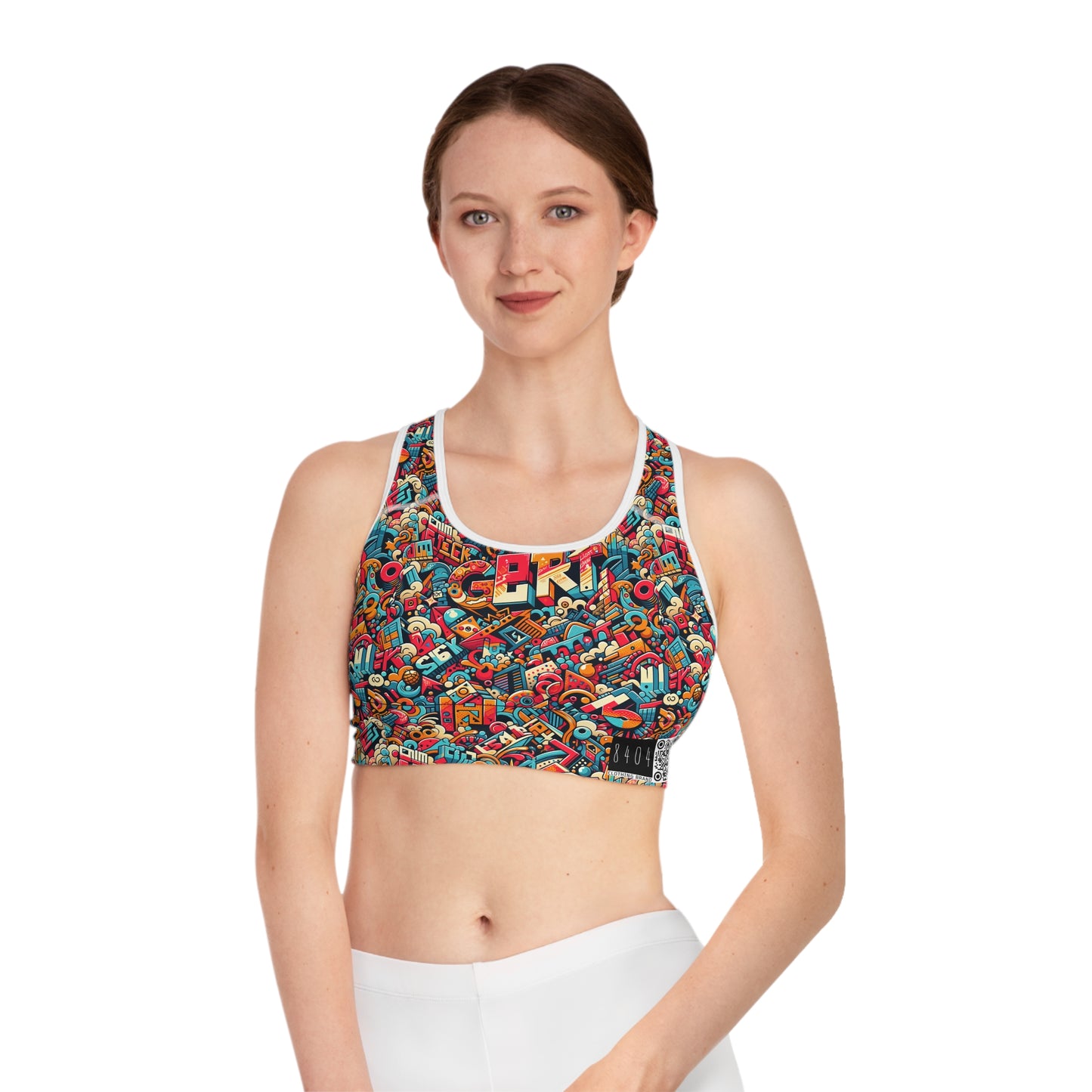 Neo-Traditional Street Art Modern Street Art Fusion Sports Bra - 8404 Design-58