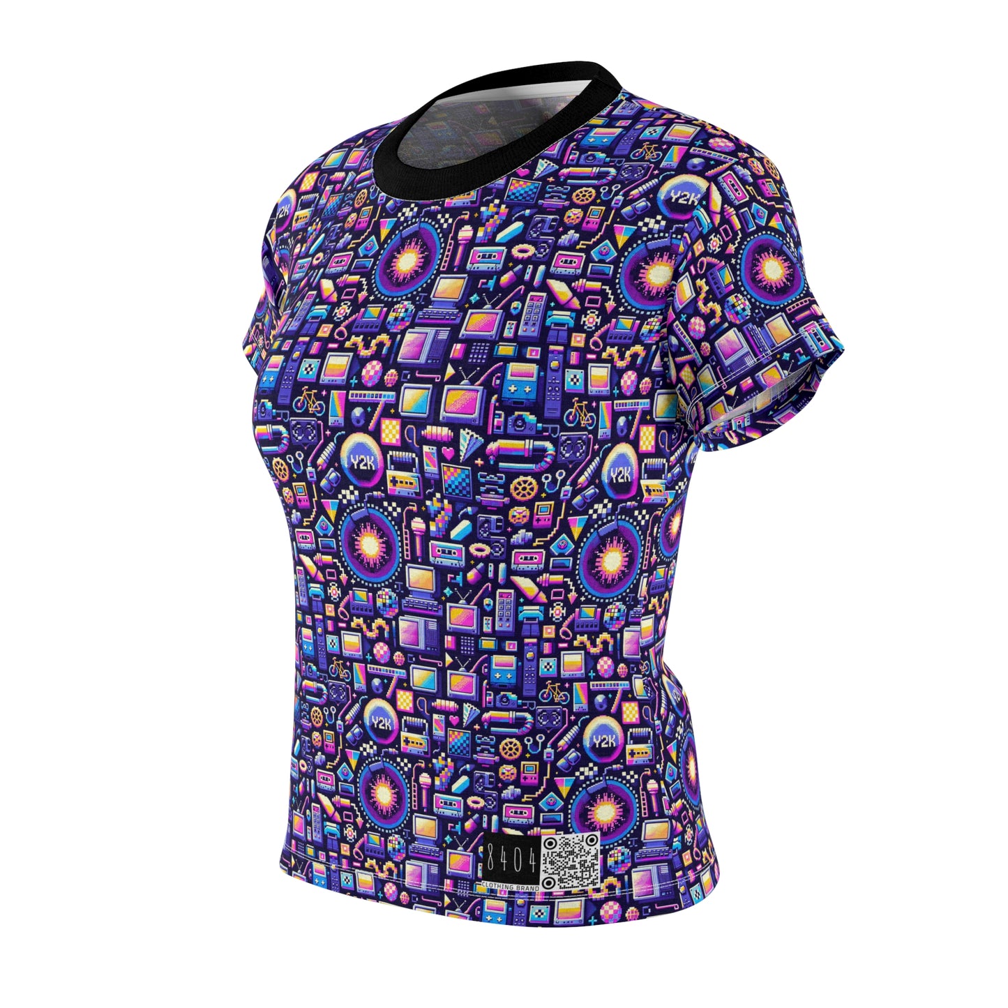Digital Nostalgia Modern Retro Fusion Women's Cut & Sew Tee - 8404 Design-64
