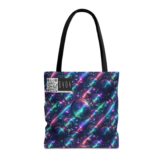 Iridescent Tech Fusion Tech-Forward Streetwear Tote Bag - 8404 Design-51