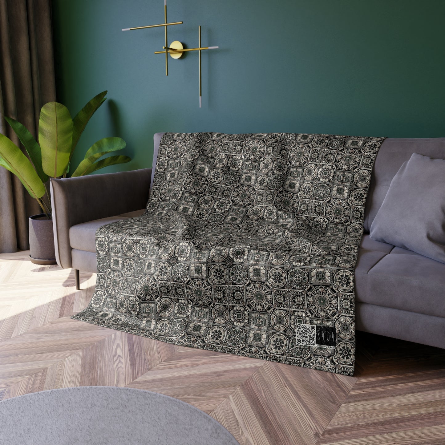 Cyber Garden Party Tech Garden Extravaganza Crushed Velvet Blanket - 8404 Design-45