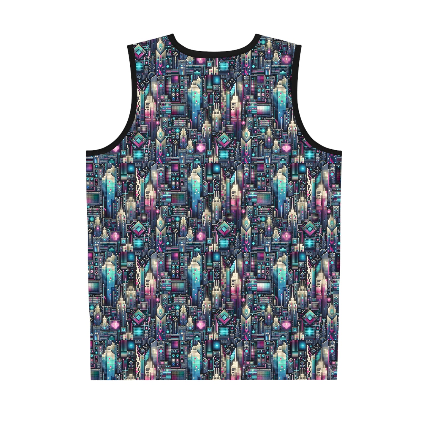 Digital Renaissance Tech-Forward Maximalism Basketball Jersey - 8404 Design-56