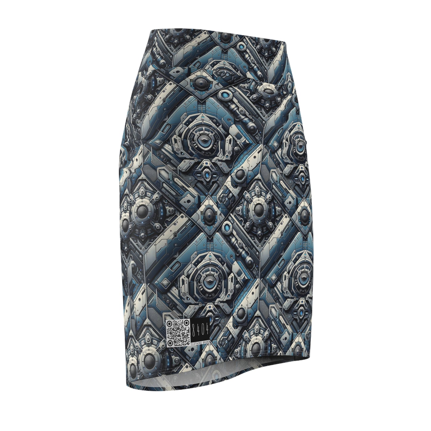 Tech Utility Fusion Tech-Forward Utility With a Futuristic Edge Women's Pencil Skirt - 8404 Design-43
