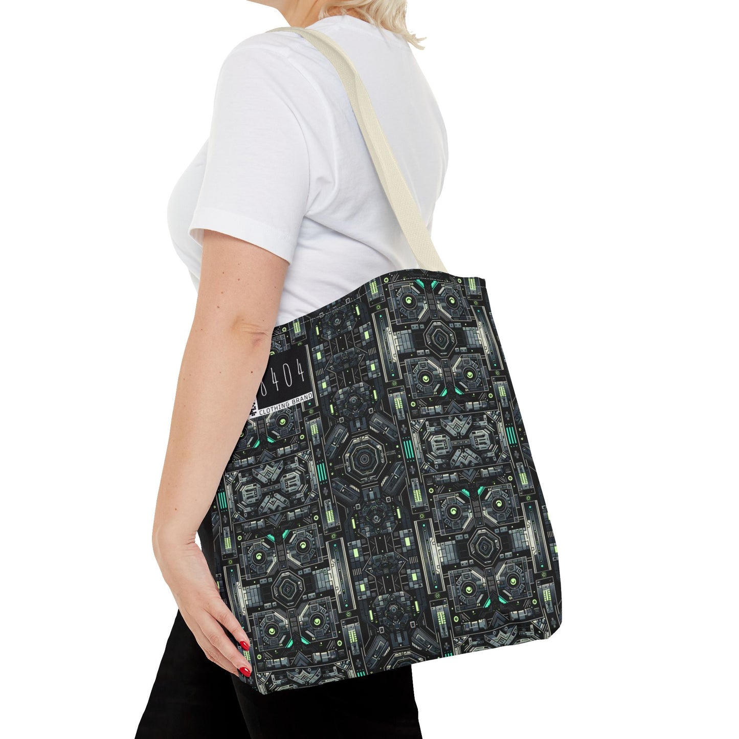 Tech Noir Tech-Forward Minimalism Tote Bag - 8404 Design-52