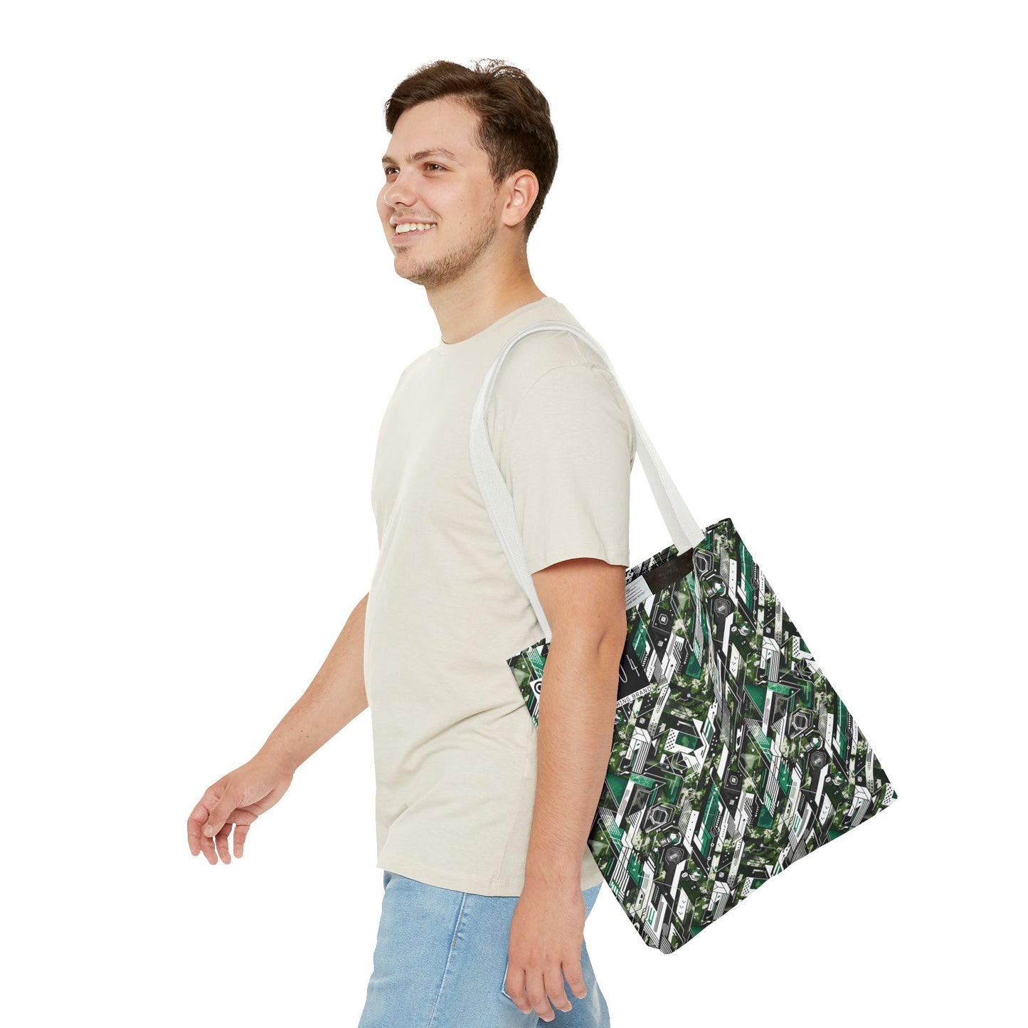 Tech Camo Fusion Tech-Forward Streetwear With a Futuristic Edge Tote Bag - 8404 Design-63