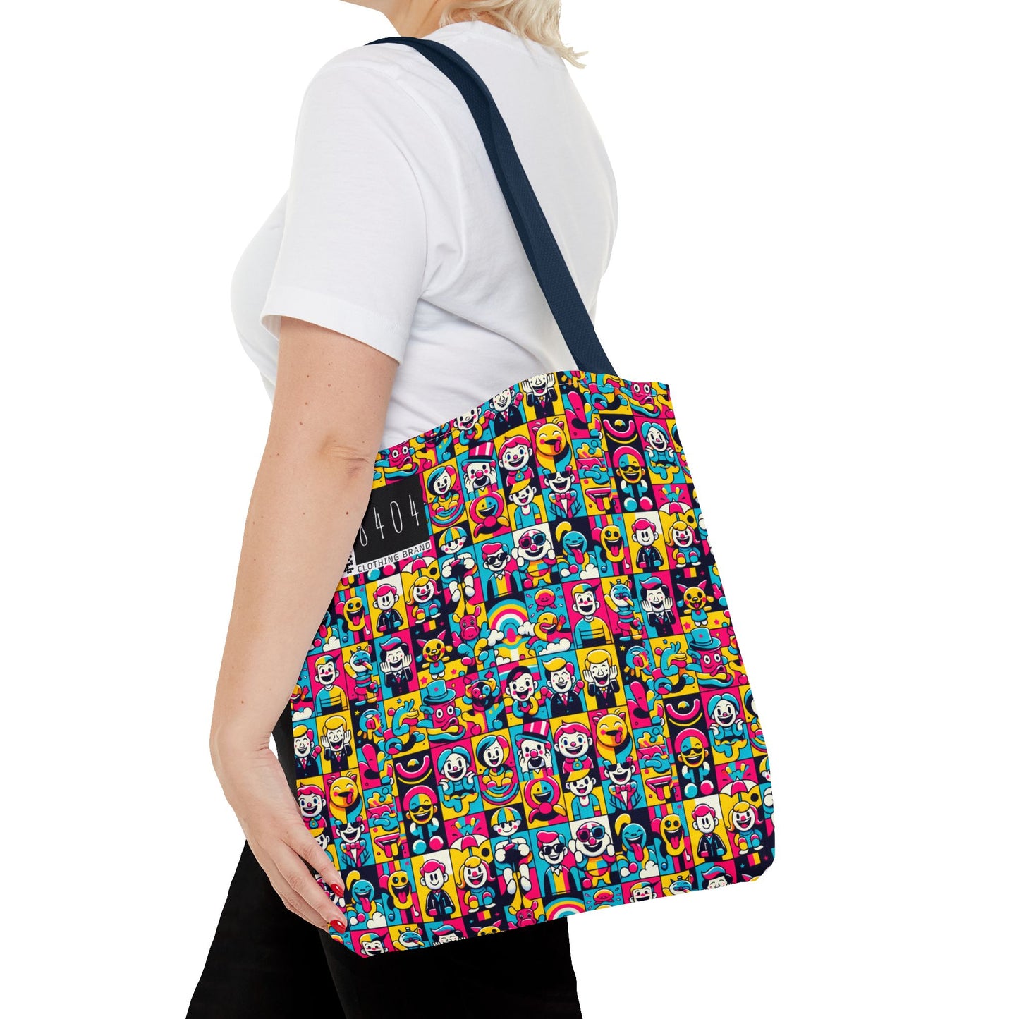 Neon Pop Playful Pop Culture Mashup Tote Bag - 8404 Design-60