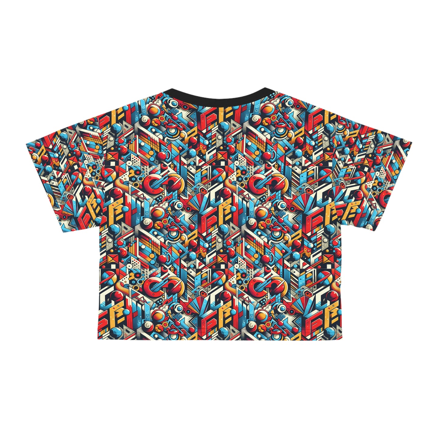 Neo-Traditional Street Art Modern Street Art Fusion Crop Tee - 8404 Design-67