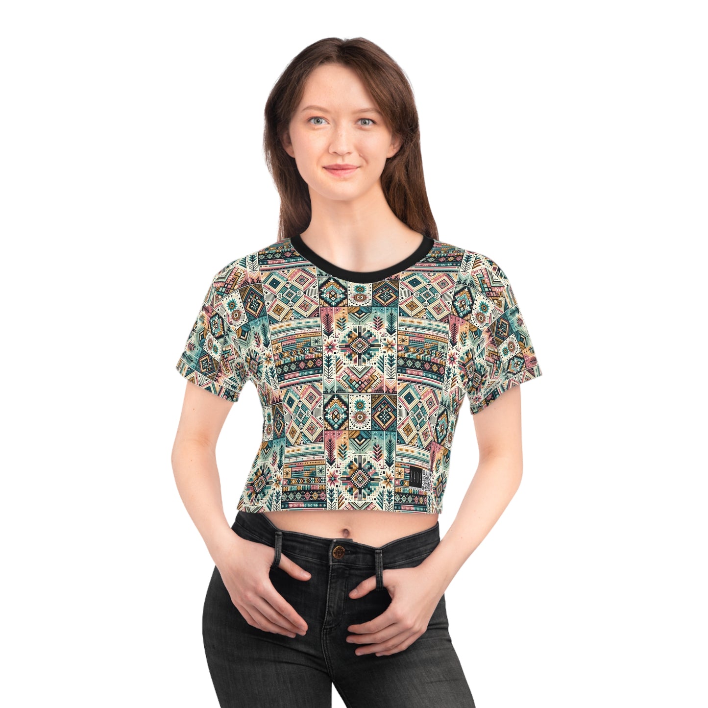 Digital Artisanal Fusion Digital Artisanal Crop Tee - 8404 Design-49